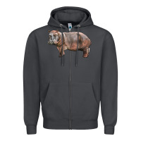 Smoke hippopotamus Zipper Hoodie - LillyAllenDesigns