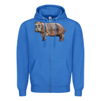 True Royal hippopotamus Zipper Hoodie - LillyAllenDesigns