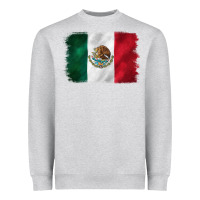 Heather Grey mexican flag Heavyweight Sweatshirt - CTS Tumbler Store