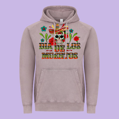 Dia De Los Muertos Vintage Hoodie Designed By Texasbilliewilder