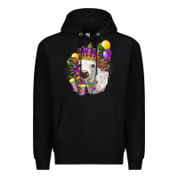 Black Mardi Gras Longhorn Calf Premium Hoodie - LillyAllenDesigns