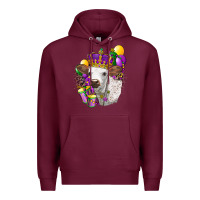 Burgundy Mardi Gras Longhorn Calf Premium Hoodie - LillyAllenDesigns