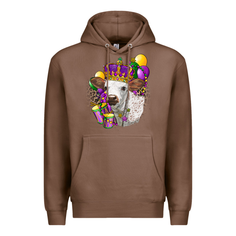 Mardi Gras Longhorn Calf Premium Hoodie by LillyAllenDesigns | Teevron