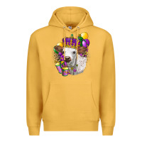 Mustard Mardi Gras Longhorn Calf Premium Hoodie - LillyAllenDesigns