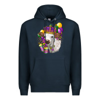 Navy Mardi Gras Longhorn Calf Premium Hoodie - LillyAllenDesigns