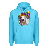 Ocean Blue Mardi Gras Longhorn Calf Premium Hoodie - LillyAllenDesigns