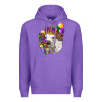 Purple Mardi Gras Longhorn Calf Premium Hoodie - LillyAllenDesigns