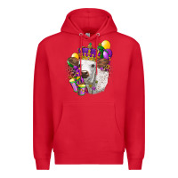 Red Mardi Gras Longhorn Calf Premium Hoodie - LillyAllenDesigns