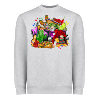 Heather Grey mexican gnomes truck Heavyweight Sweatshirt - CTS Tumbler Store