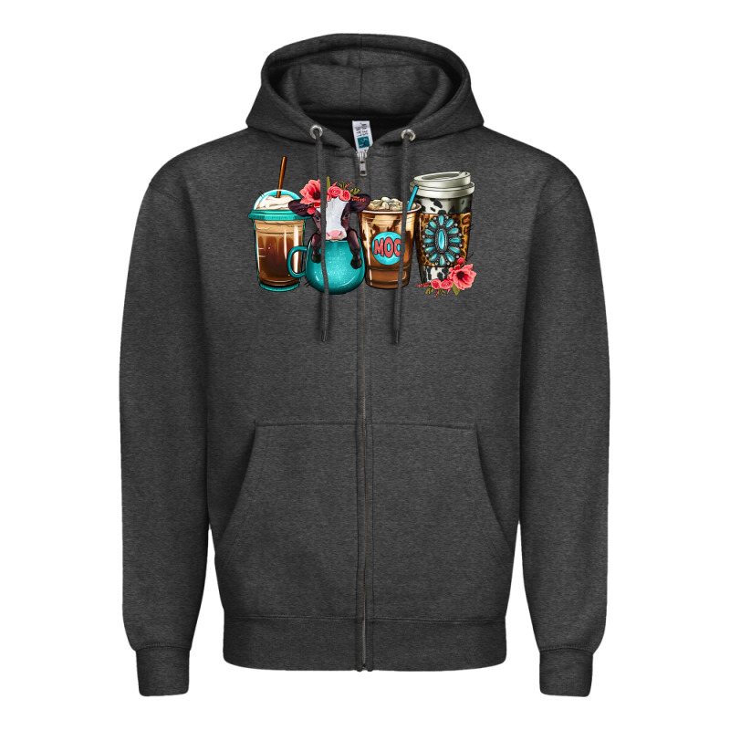Baby Calf Coffee Cups Zipper Hoodie by Jasminsmagicworld | Teevron