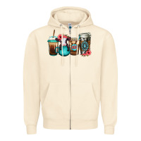 Sandshell Baby calf coffee cups Zipper Hoodie - Jasminsmagicworld