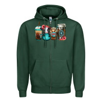 Sports Green Baby calf coffee cups Zipper Hoodie - Jasminsmagicworld