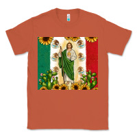 Copper San Judas with Mexican Flag Classic Tee - JahusDesignShop