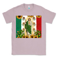 Lilac San Judas with Mexican Flag Classic Tee - JahusDesignShop