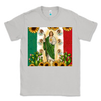 Moon Dust San Judas with Mexican Flag Classic Tee - JahusDesignShop