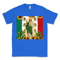 True Royal San Judas with Mexican Flag Classic Tee - JahusDesignShop