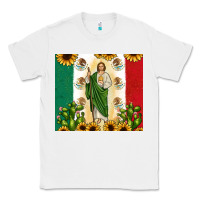 White San Judas with Mexican Flag Classic Tee - JahusDesignShop