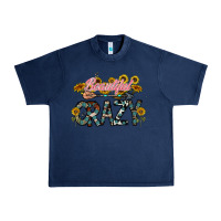 Navy beautiful crazy Urban Heavy Tee - CowhideDigitalArt