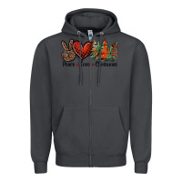 Smoke Peace love western christmas trees Zipper Hoodie - Jasminsmagicworld