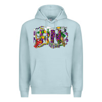 Blue Mist RN Registered Nurse Mardi Gras Premium Hoodie - LillyAllenDesigns