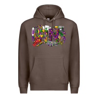 Coffee RN Registered Nurse Mardi Gras Premium Hoodie - LillyAllenDesigns