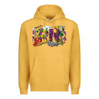 Mustard RN Registered Nurse Mardi Gras Premium Hoodie - LillyAllenDesigns