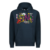 Navy RN Registered Nurse Mardi Gras Premium Hoodie - LillyAllenDesigns