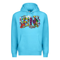 Ocean Blue RN Registered Nurse Mardi Gras Premium Hoodie - LillyAllenDesigns