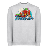 Heather Grey a  teacher Heavyweight Sweatshirt - Zillion Design Studio