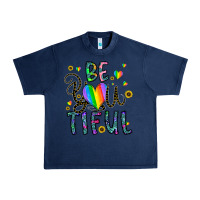 Navy be you tiful Urban Heavy Tee - CowhideDigitalArt