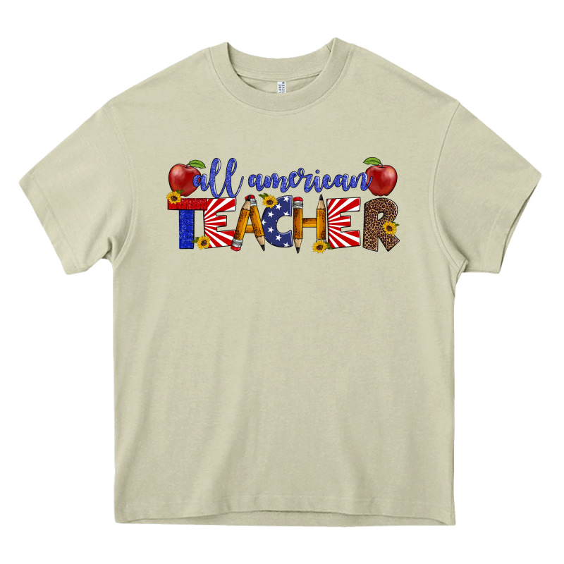 All American Teacher Heavy Core Tee by Artiststas | Teevron