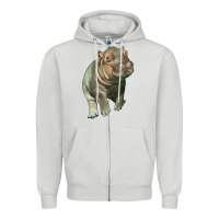 Dove Grey baby hippo Zipper Hoodie - LillyAllenDesigns