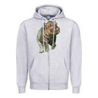 Heather Grey baby hippo Zipper Hoodie - LillyAllenDesigns