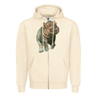 Sandshell baby hippo Zipper Hoodie - LillyAllenDesigns