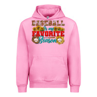 Fuchsia Pink Baseball is my favorite season Urban Hoodie - NancyCooperArtShop