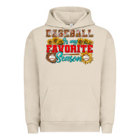 Pigment French Oak Baseball is my favorite season Urban Hoodie - NancyCooperArtShop
