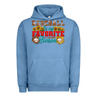Pigment Pebble Blue Baseball is my favorite season Urban Hoodie - NancyCooperArtShop