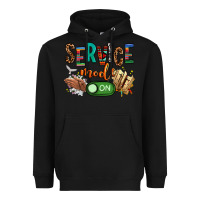 Black service mode on woman version Heavyweight Hoodie - NancyCooperArtShop