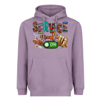 Lavender service mode on woman version Heavyweight Hoodie - NancyCooperArtShop