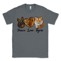 Charcoal Heather peace love tigers head Classic Tee - JahusDesignShop