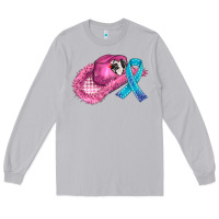 Moon Dust cowboy hat and cancer ribbon Long Sleeve Tee - AdoDesignShop