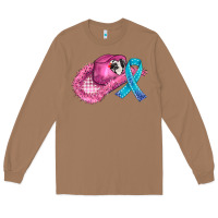 Toasted Coconut cowboy hat and cancer ribbon Long Sleeve Tee - AdoDesignShop