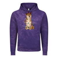 Cloud Purple christmas lights shiba inu Vintage Hoodie - RanaPortraitStore