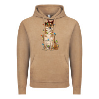 Vintage Coffee christmas lights shiba inu Vintage Hoodie - RanaPortraitStore