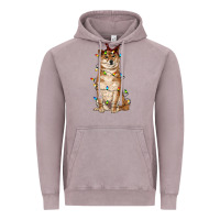 Vintage Zinc christmas lights shiba inu Vintage Hoodie - RanaPortraitStore