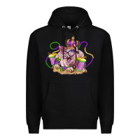 Black Mardi Gras pig Premium Hoodie - LillyAllenDesigns