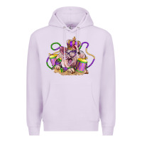Lilac Mardi Gras pig Premium Hoodie - LillyAllenDesigns