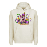 Oatmeal Heather Mardi Gras pig Premium Hoodie - LillyAllenDesigns