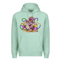 Seafoam Mardi Gras pig Premium Hoodie - LillyAllenDesigns