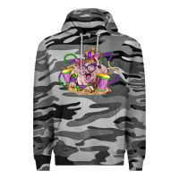 Slate Camo Mardi Gras pig Premium Hoodie - LillyAllenDesigns